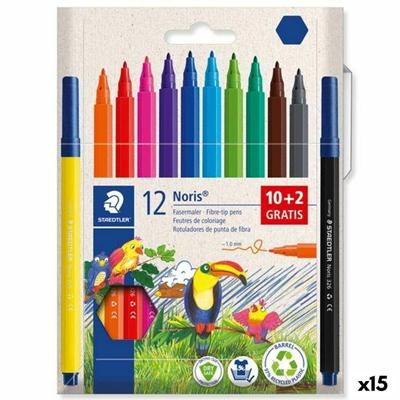 Set Viltstiften Staedtler 12Noris Multicolour 12 Onderdelen (15 Stuks)