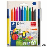 Set Viltstiften Staedtler 12Noris Multicolour 12 Onderdelen (15 Stuks) - thumbnail