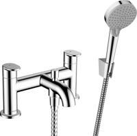 Badrandmengkraan Met Stopkraan En Handdouche HansGrohe Vernis Blend 2-gats Chroom - thumbnail