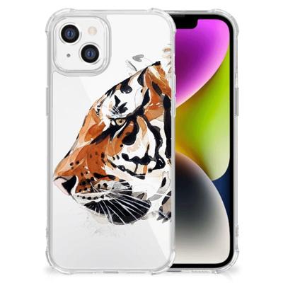 Back Cover iPhone 14 Watercolor Tiger Back Cover iPhone 14 Watercolor Tiger