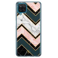 Samsung Galaxy A12 siliconen hoesje - Marmer triangles - thumbnail