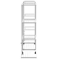 Bloemenstandaard met wielen 94,5x24,5x91,5 cm ijzer wit - thumbnail