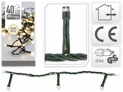 Buiten Ledverlichting 40 Led - Warm White, 300cm