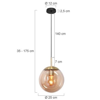 Steinhauer Hanglamp bollique Ø 25 cm 3497 messing