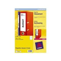 Rugetiket Avery smal 39x192mm zelfklevend wit 25 vel - thumbnail