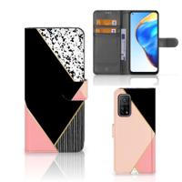 Xiaomi Mi 10T Pro | Mi 10T | Book Case | Zwart Roze Vormen - thumbnail