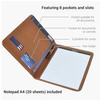 Schrijfmap desq a4 bruin - thumbnail