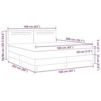 Boxspringbed met Matras in Zwart, 160 x 200 cm, Kunstleer - thumbnail