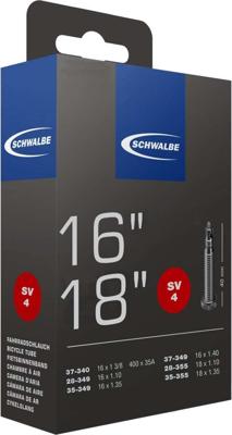 SCHWALBE binnenband sv4 16/18 inch (37-340/35-355) fv 40 mm