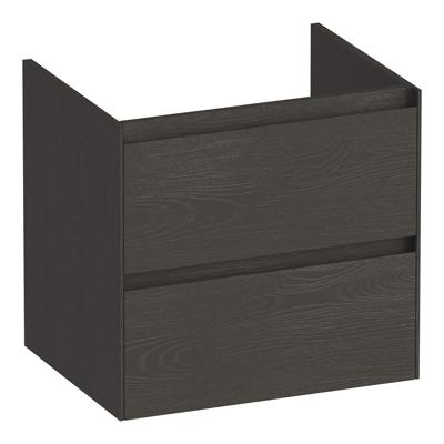 Brauer Inspire - Onderkast 60 cm - met 2 Softclose Lades Greeploos en 1 Sifon Uitsparing - Timber Anthracite