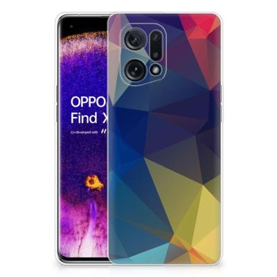 OPPO Find X5 | TPU Hoesje | Polygon Dark