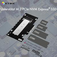 ICY BOX IB-PCI214M2-HSL, uitbreidingskaart voor NVMe-SSD adapter - thumbnail
