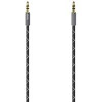 Hama Audiokabel, 3,5mm jack - 3,5mm jack, stereo, metaal, verguld, 0,75 m Mini jack kabel Zwart - thumbnail