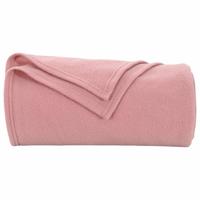 VidaXL Gooi deken roze 240 x 220 cm fleece - thumbnail