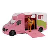 Kids Globe Paardentruck die cast roze - thumbnail