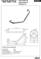 Handgreep Gebogen Sapho Handicap 40/40cm Roestvrij Staal - thumbnail