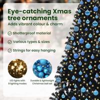 VidaXL Kunstmatig voorverlicht kerstboom met 300 led zwart 180 cm pvc - thumbnail