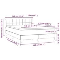 Boxspring met matras fluweel donkergroen 140x210 cm - thumbnail