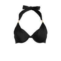 BEACHWAVE halter push-up bikinitop zwart - thumbnail