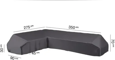 AeroCover | Loungesethoes 350 x 275 x 90 x 30-45-70(h) | L-Platform Links