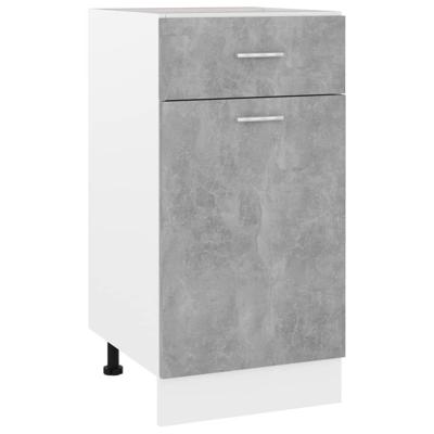 VidaXL Onderkast met lade 40x46x81,5 cm bewerkt hout betongrijs