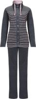 Pyjama pak dames velours - Grey stripe - Nos - Winter velours huispak 2-delig - 42 - Grijs - 42 - 42 - 42 - 42 - 42 - 42 - 42 - 42 - 42 - - thumbnail