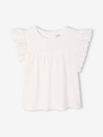 Babyshirt met mouwen van Engels borduurwerk ecru - thumbnail