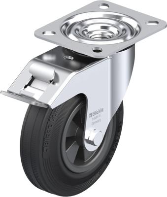 Blickle LE-VPP 125G-FI Zwenkwiel met rem Wieldiameter: 125 mm Draagvermogen (max.): 100 kg 1 stuk(s) Blickle LE-VPP 125G-FI Zwenkwiel met rem Wieldiameter: 125 mm Draagvermogen (max.): 100 kg 1 stuk(s)