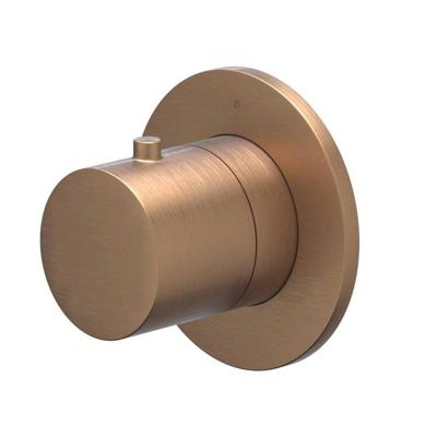 Afbouwdeel IVY Bond Flow-Through Stopkraan Symmetry Met Rond Rozet Geborsteld Mat Koper PVD IVY