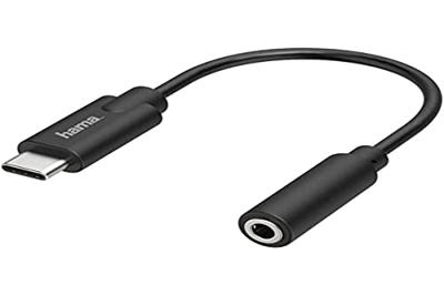 Hama Audio-adapter, USB-C-stekker - 3,5-mm-jack-aansluiting, stereo Mini jack kabel Zwart