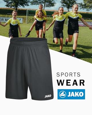JAKO 4400D Short Manchester 2.0 Dames - Antraciet - 34-36
