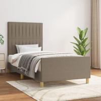 Bedframe zonder matras 90x190 cm stof taupe - thumbnail