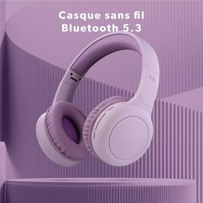 T'nB - Tonality over-ear Bluetooth-hoofdtelefoon, schuimrubberen pads, batterijduur 24 uur, 3,5 mm jack kabel inbegrepen - Roze