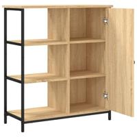 Dressoir 70x30x80 cm bewerkt hout sonoma eikenkleurig - thumbnail