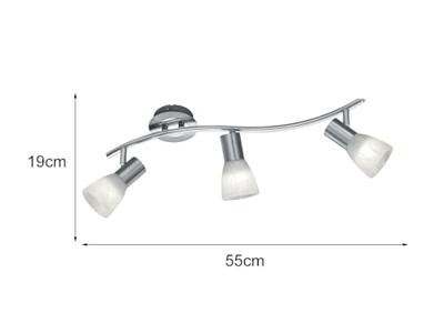 Trio Moderne plafondspotLevisto 3-lichts nikkel mat - 871010307