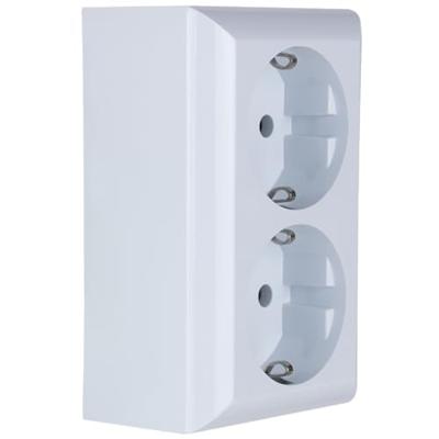 REV 0510072777 Wandcontactdoos Compleet 2-voudig Wit 1 stuk(s)