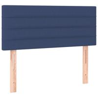 Boxspring met matras stof blauw 100x200 cm - thumbnail