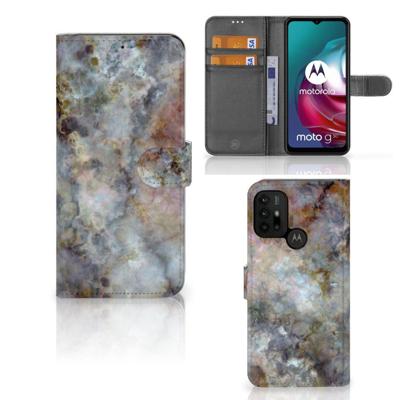 Motorola Moto G10 | G20 | G30 | Bookcase | Marmer Grijs | Portemonnee hoesje