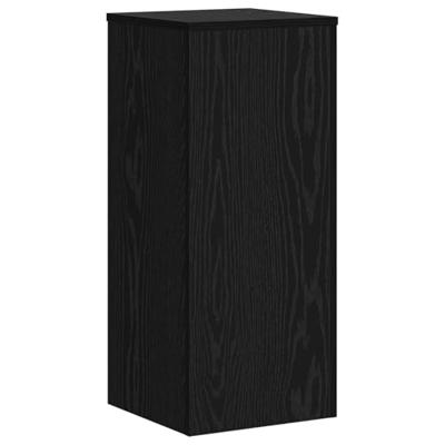 VidaXL Plantenstandaard 2 pcs zwart eiken 30 x 30 x 70 cm bewerkt hout VidaXL Plantenstandaard 2 pcs zwart eiken 30 x 30 x 70 cm bewerkt hout