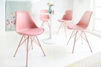 Retro stoel SCANDINAVIA MEESTERSTUK roze - 42040 - thumbnail