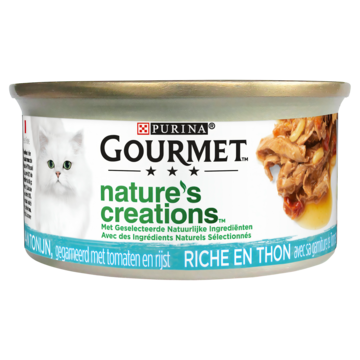 Gourmet Nature's Creations met tonijn nat kattenvoer (blik 85 gr) 2 trays (48 x 85 g)