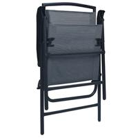 Tuinstoelen inklapbaar 2 st textileen grijs - thumbnail