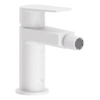 Bidetmengkraan Tres Project 1-Hendel Uitloop Recht 8,5 cm Rond Mat Wit - thumbnail