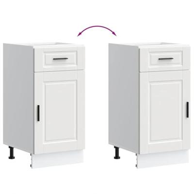 Keuken onderkast "Porto" bewerkt hout wit