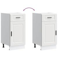 Keuken onderkast "Porto" bewerkt hout wit - thumbnail