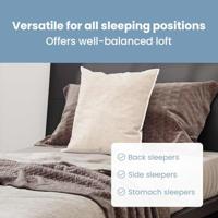 VidaXL Hoofdkussen met kussen wit katoen en polyester - thumbnail