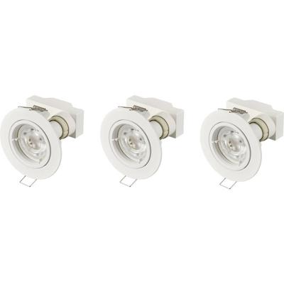 Sygonix SY-6417588 LED-inbouwlamp Set van 3 stuks LED GU10 3 W Wit Sygonix SY-6417588 LED-inbouwlamp Set van 3 stuks LED GU10 3 W Wit