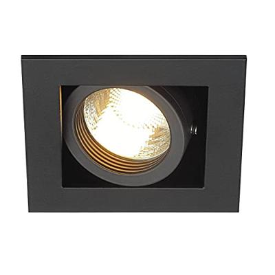 SLV InbouwspotKadux 1 GU10 Square 9cm zwart - 115510