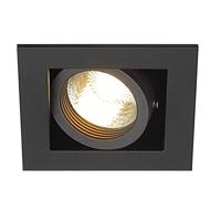 SLV InbouwspotKadux 1 GU10 Square 9cm zwart - 115510 - thumbnail