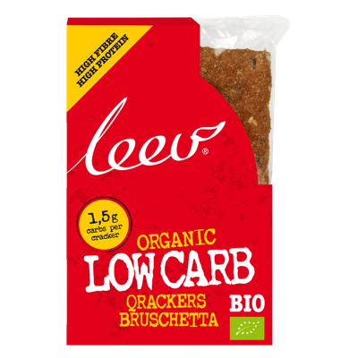 Leev Bio lowcarb crackers tomaat & oregano 6 Stuks